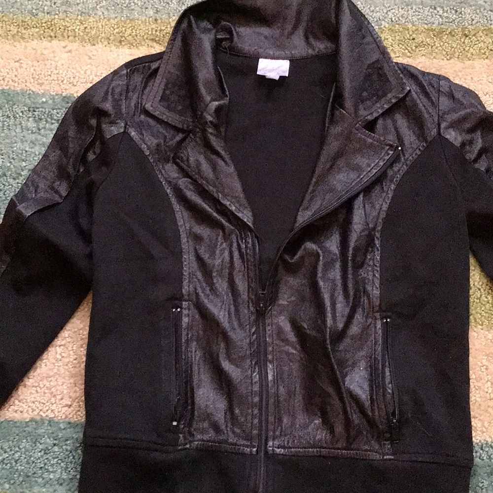 Girls Disney black leather jacket